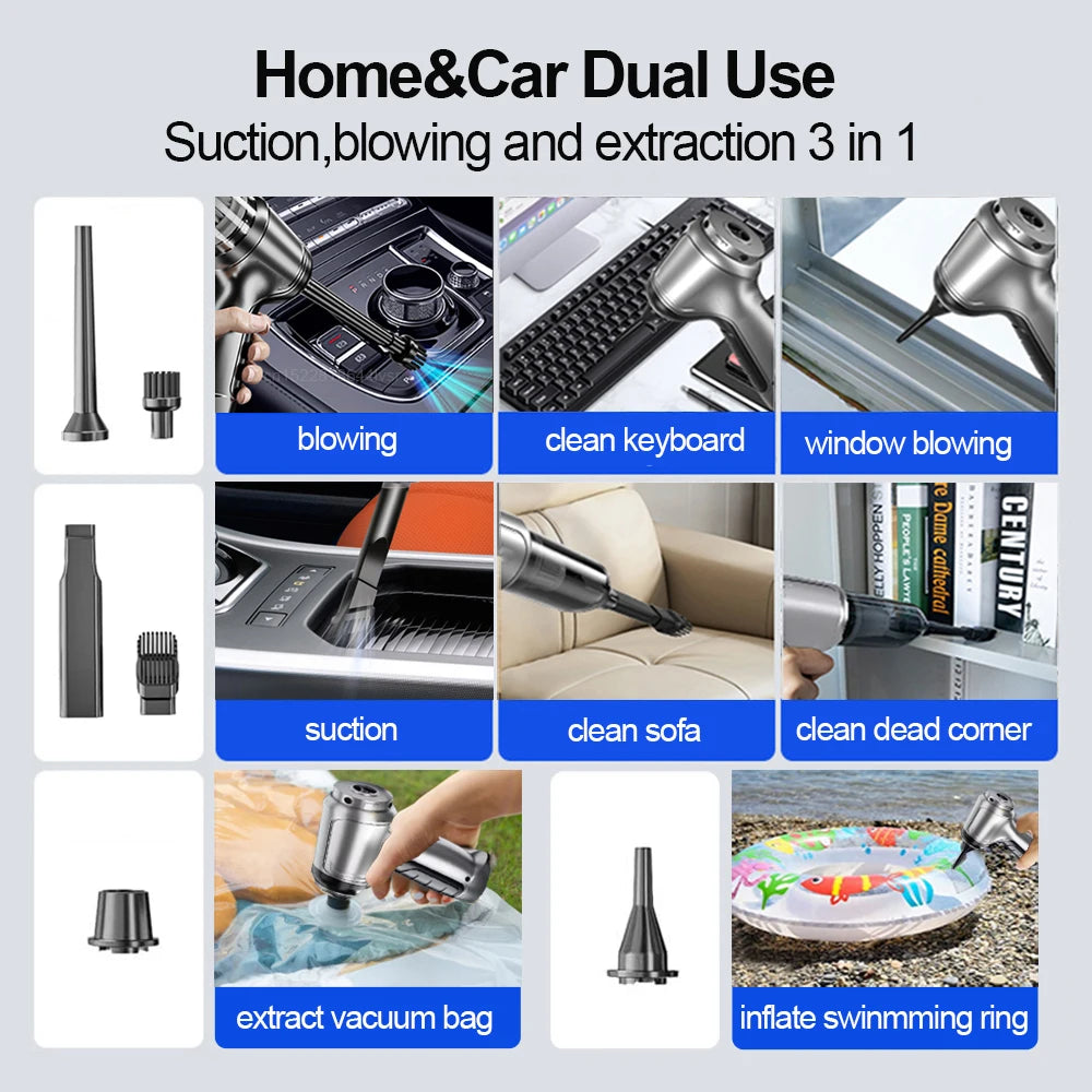 AeroClense™ Wireless Car Vacuum Cleaner